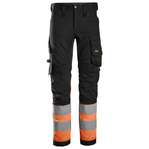 Snickers Workwear 6334 Arbeidsbukse svart/oransje Svart/Oransje