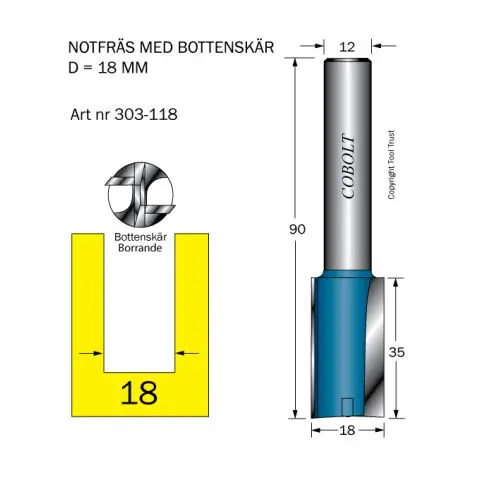 Cobolt 303-118 Sporfres D=18 L=35 TL=90 S=12
