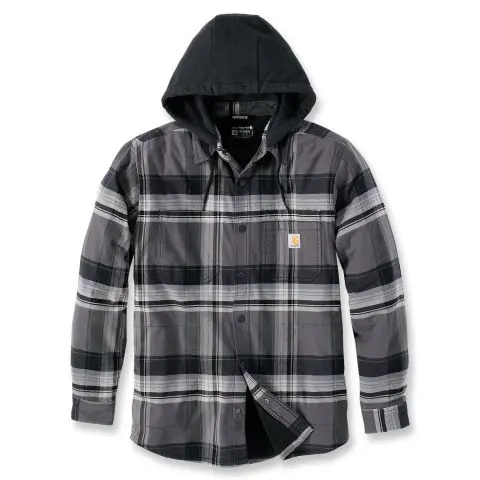 Carhartt 105938N04-L Flanellskjorte svart, grå L