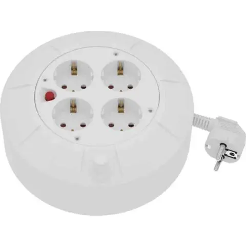 Gelia 09.0009205 Kabelrull 4 uttak, 5 m kabel