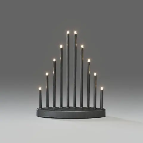 Konstsmide 2401-370TR Elektrisk lysestake 10 LED, antrasitt grå