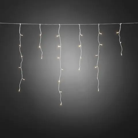 Konstsmide 3739-102 Lysslynge istapper, 3 m, hvit kabel Varm hvit