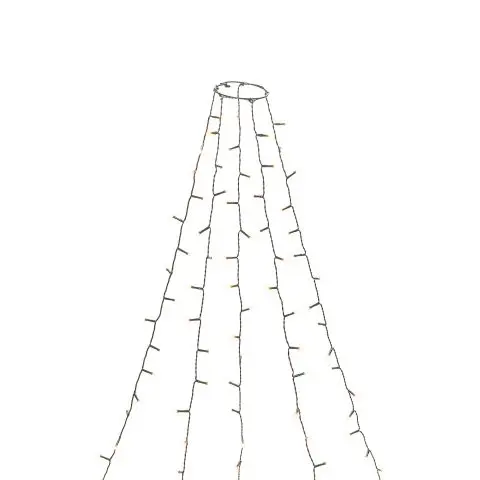 Konstsmide 6480-820 Juletreslynge frostet LED, rav, grønn kabel 180 cm