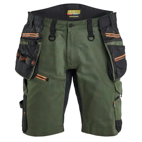 Blåkläder 197211494240C62 Shorts grønn/rust Grønn/rust