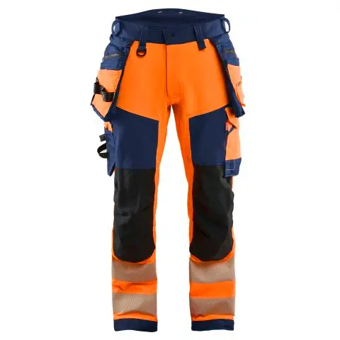 Blåkläder 112216485389C146 Arbeidsbukse varsling, oransje/marineblå Oransje/marineblå
