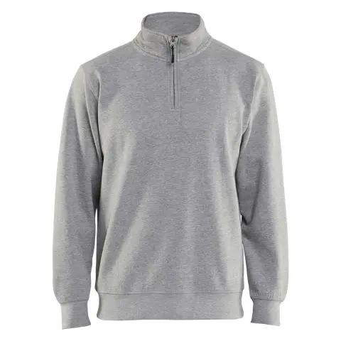 Blåkläder 336511579000M Genser gråmelert, halfzip M