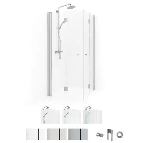 Macro Design Spirit Dusjhjørne for hjørne, vendbar Aluminium