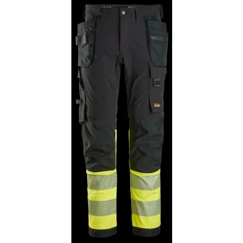 Snickers Workwear 6231 Midjebukse svart/gul Svart/Gul