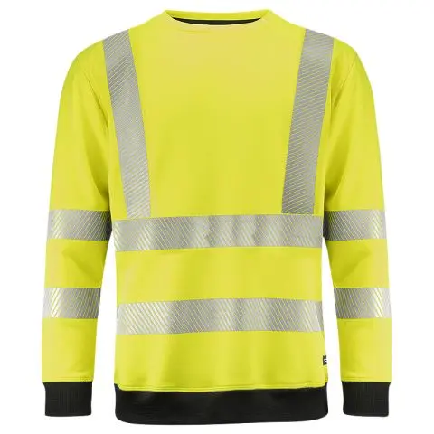 Texstar SW19 Hi-vis skjorte gul/svart, varsel S