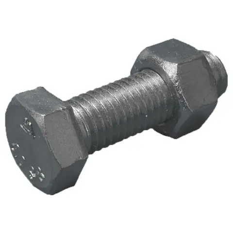 Stafa 0118600012 Stålkonstruksjonsskrue 16 mm, med mutter, FZB 8.8, EN 15048 16 x 35 mm, 50-pakk
