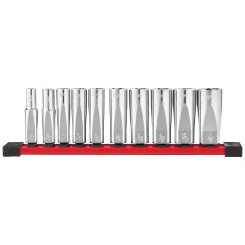 Milwaukee 4932492510 Pipesett 3/8", lang, 10 stykker Imperialisk