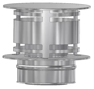 Pipehatt Sort Ø200 Pm50