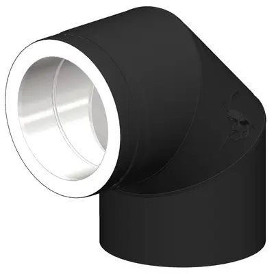 Rørbend 90gr M/luke Sort Ø200 Pms50
