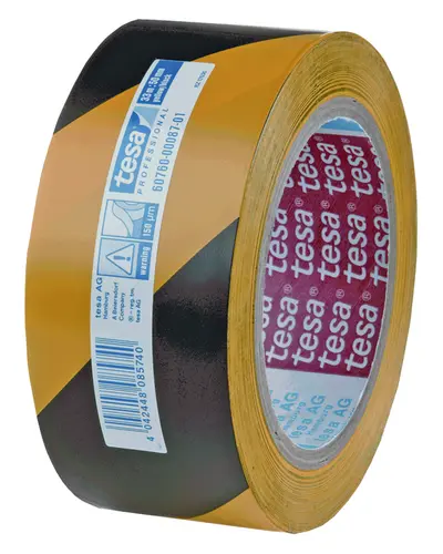 Varseltape Gul/sv33x50 60760