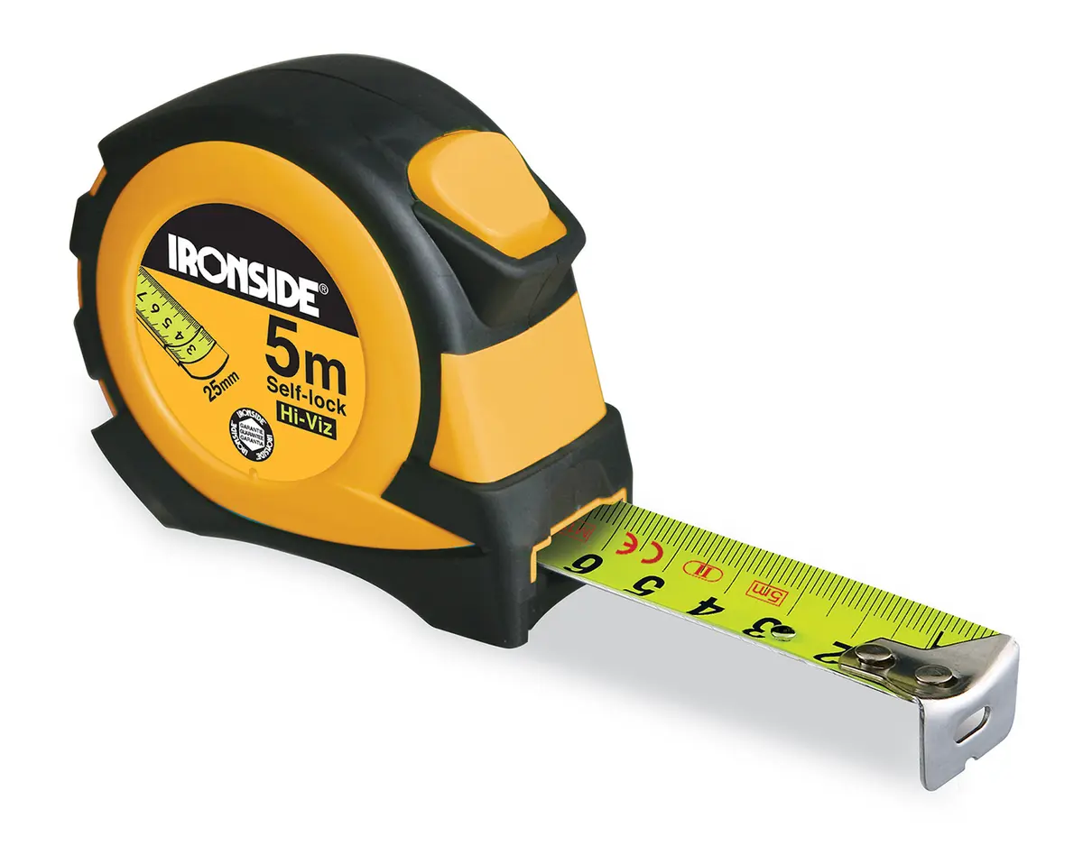 Målebånd 5m Rubber Ironside