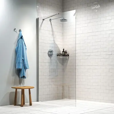 Dusjvegg Walk-in A3 Hooked 120 Krom