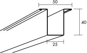 Hatteprofil 0357 L=2700 Ecophon