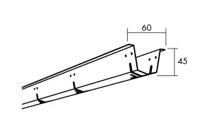 Distanseprofil 0570 L=2450 Ecophon