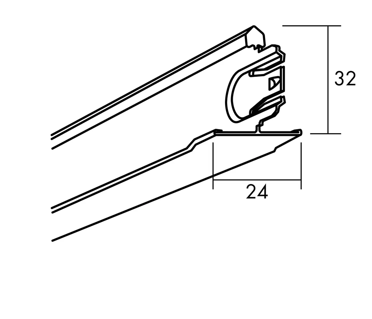 Tverrprofil Connect C4 9172 Ecophon