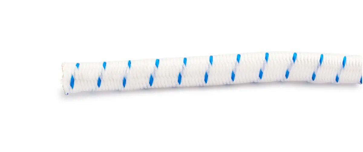 Tau Elastisk 6mm Hvit/blå 10m Sb