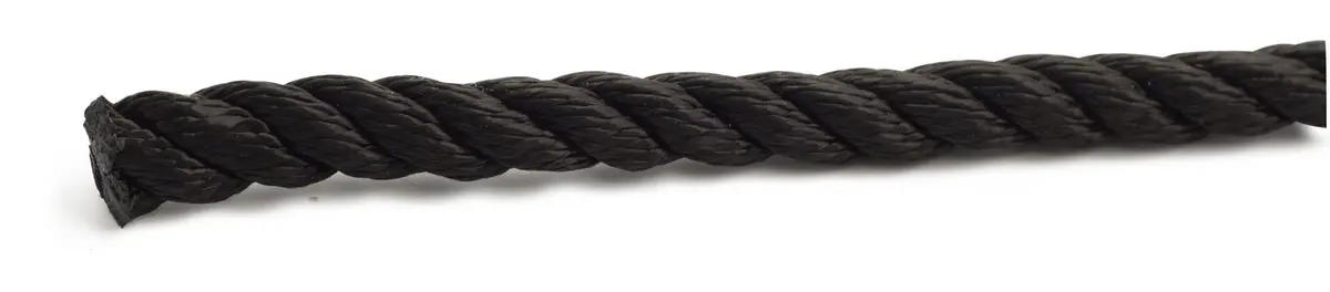 Tau Tvinnet Pp 12mm Svart 10 M Sb
