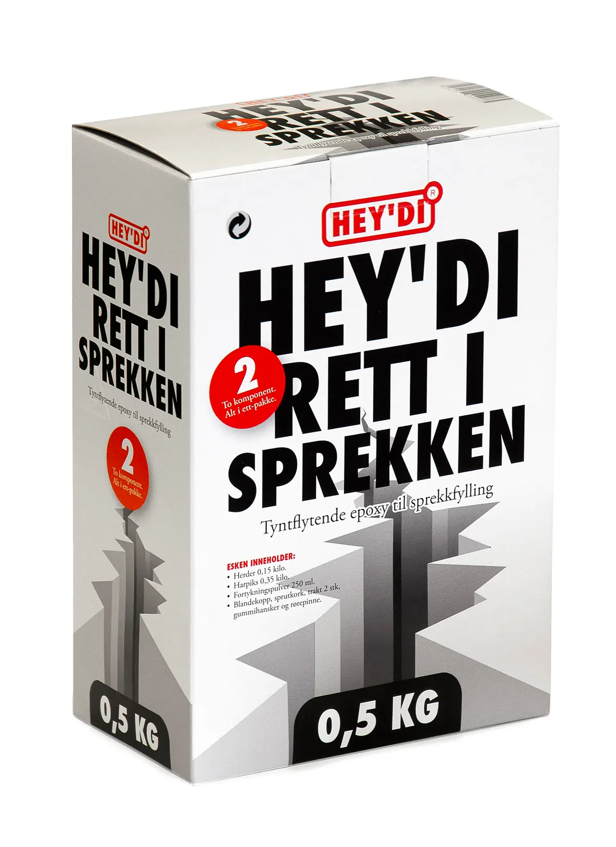 Heydi Rett I Sprekken 0,5kg Epoxy