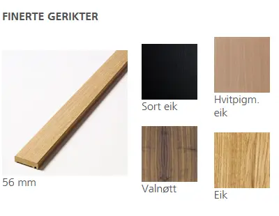 Geriktsett 56mm Par Eik