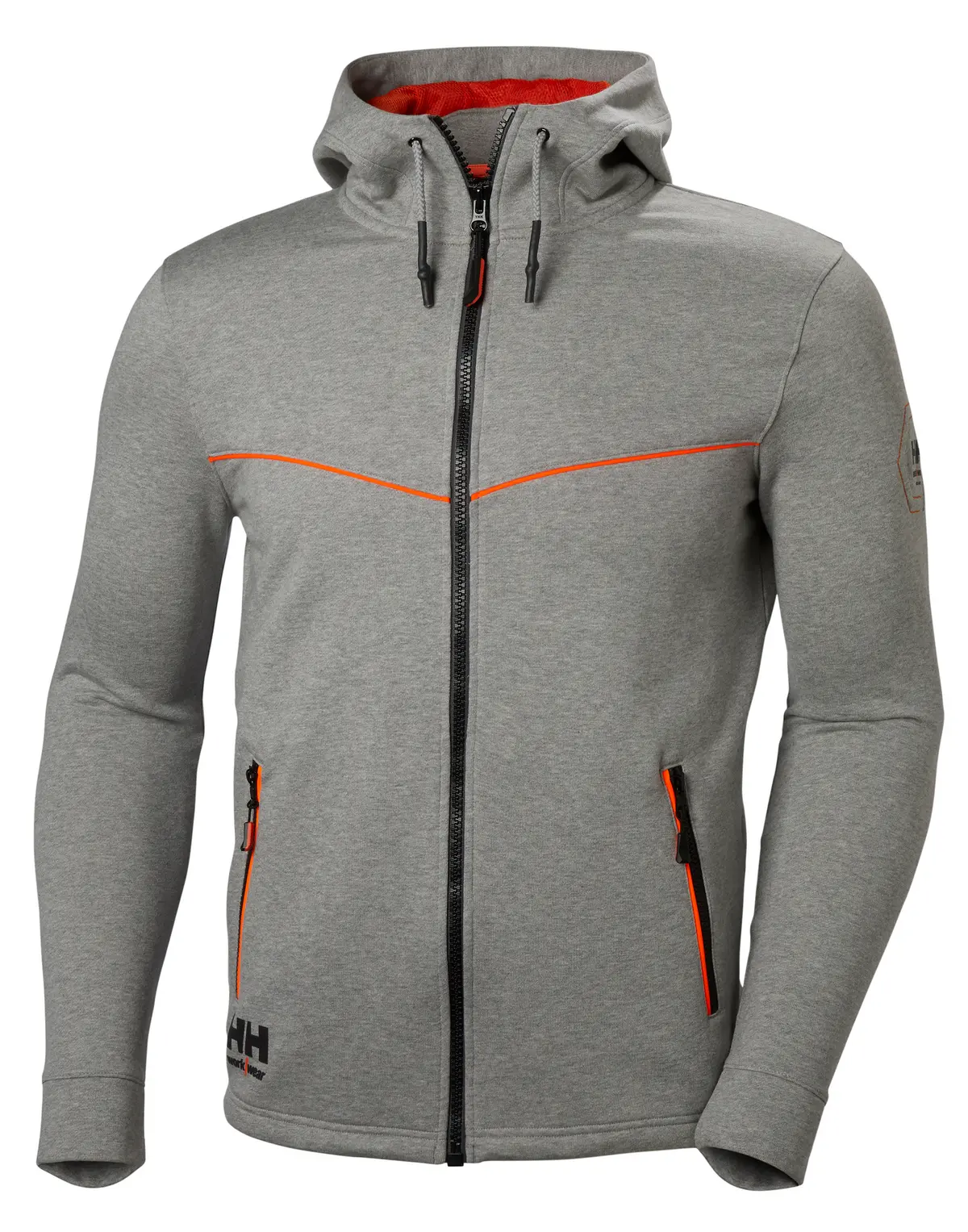 Hettegenser Zip 79197 Gråmelert Xl