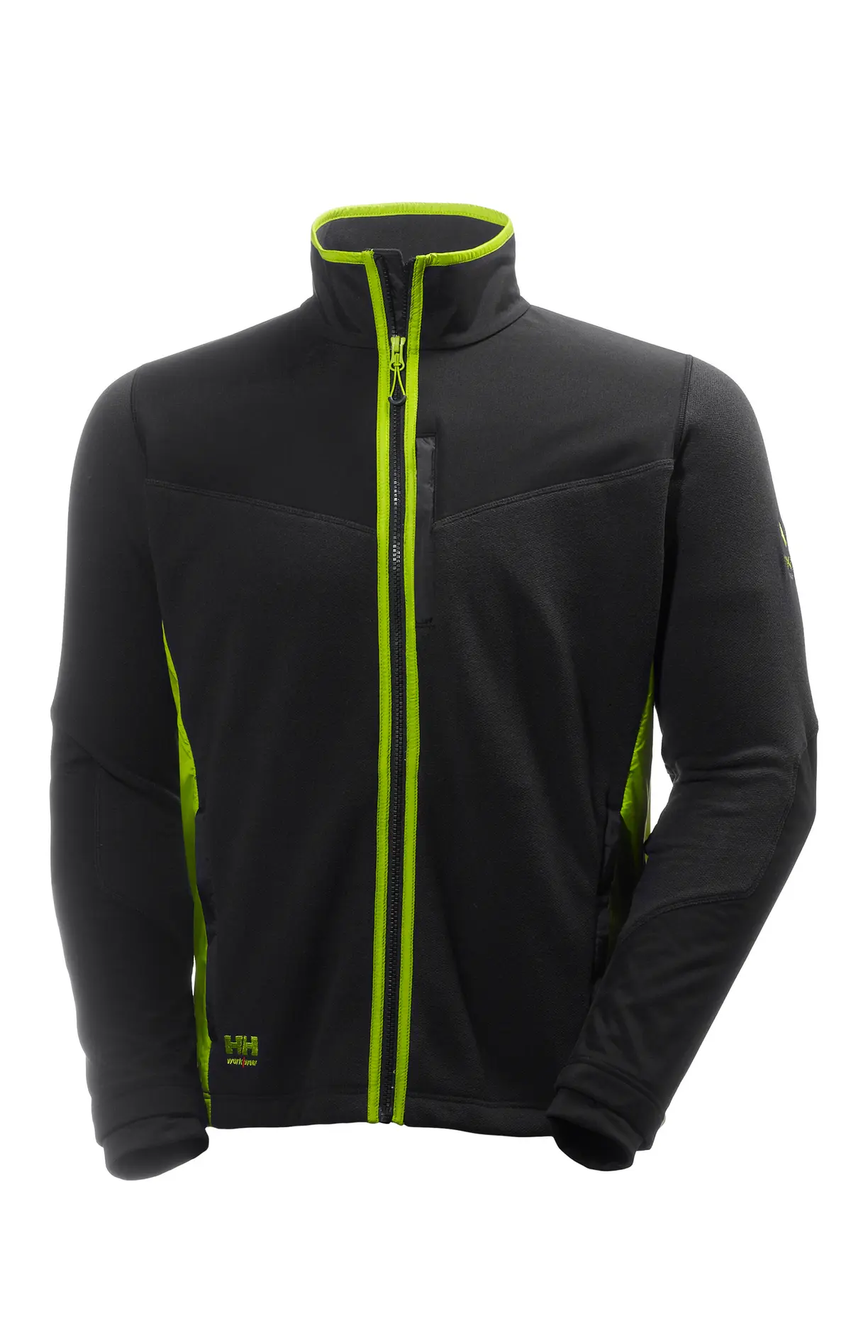 Fleecejakke 72170 Sort/grønn 3xl