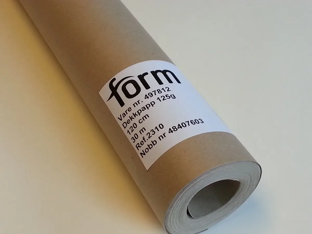 Dekkpapp Form 120cm 125g 30m