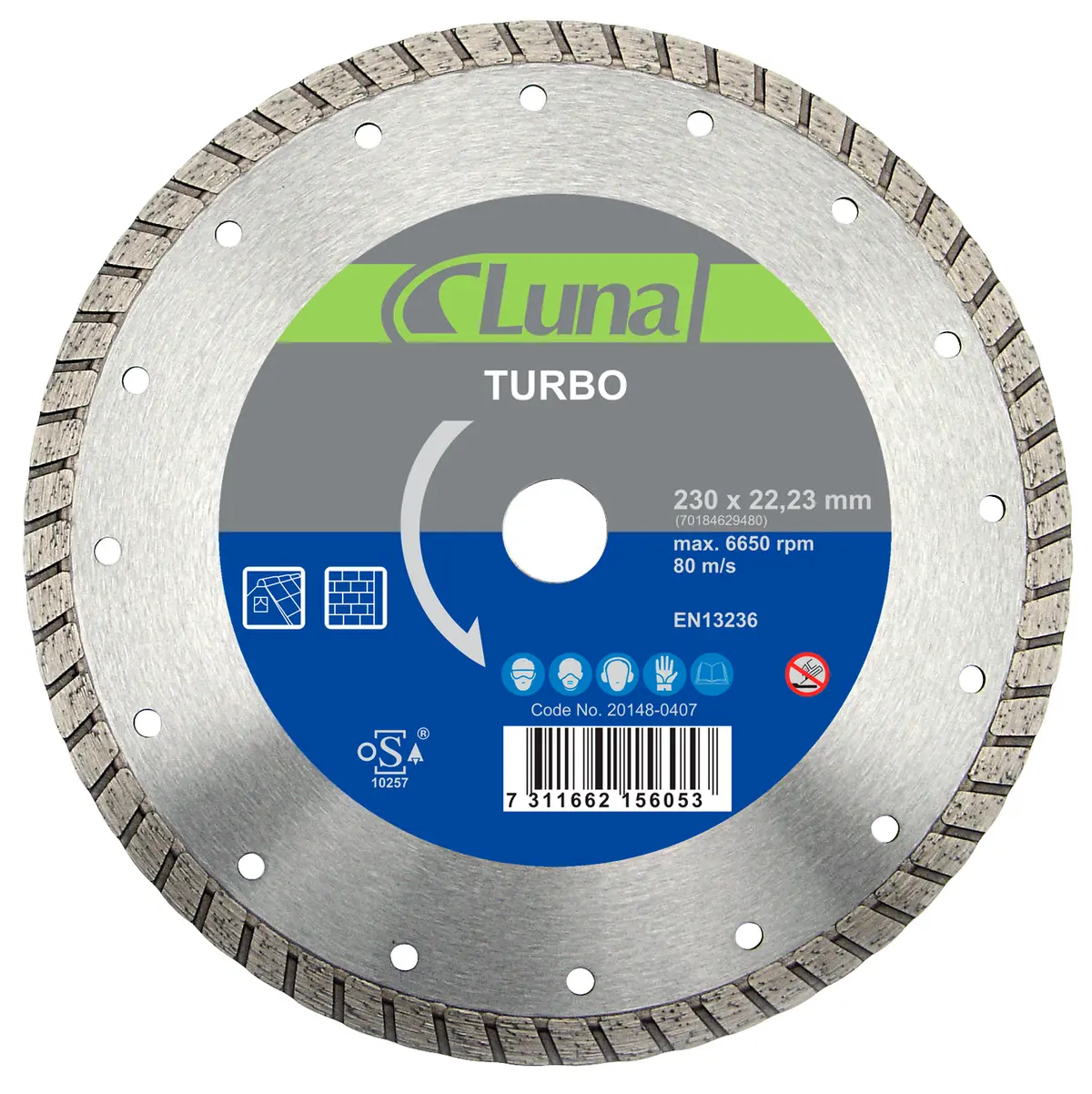 Diamantkappskive 230x7x2,6x22 Tur - Luna Norge