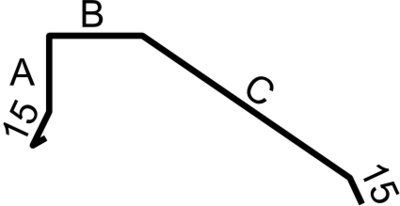 Vindskibsl (pulttak) Stein 2m Rød