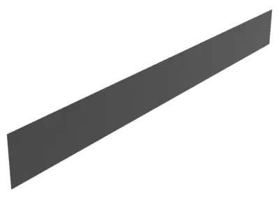 Beslagsplate 125x40 Cm Hvit