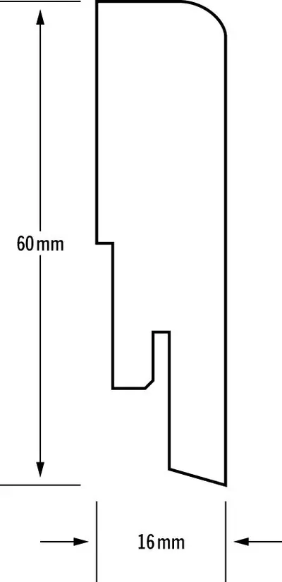 Gulvlist 16x60 Mm Grossglockner