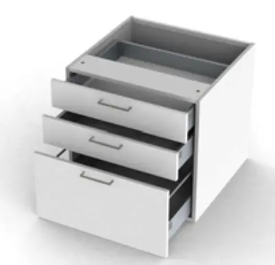 Skap Lav 3 Sk 40 System Kl Hvit