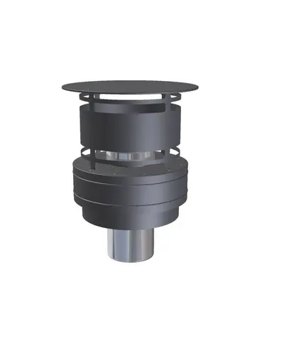 Pipehatt Ø200 Sort Pmv50