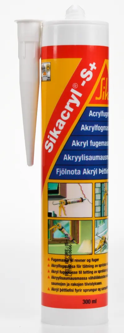 Fugem Akryl Sikacryl-s+ Hvit