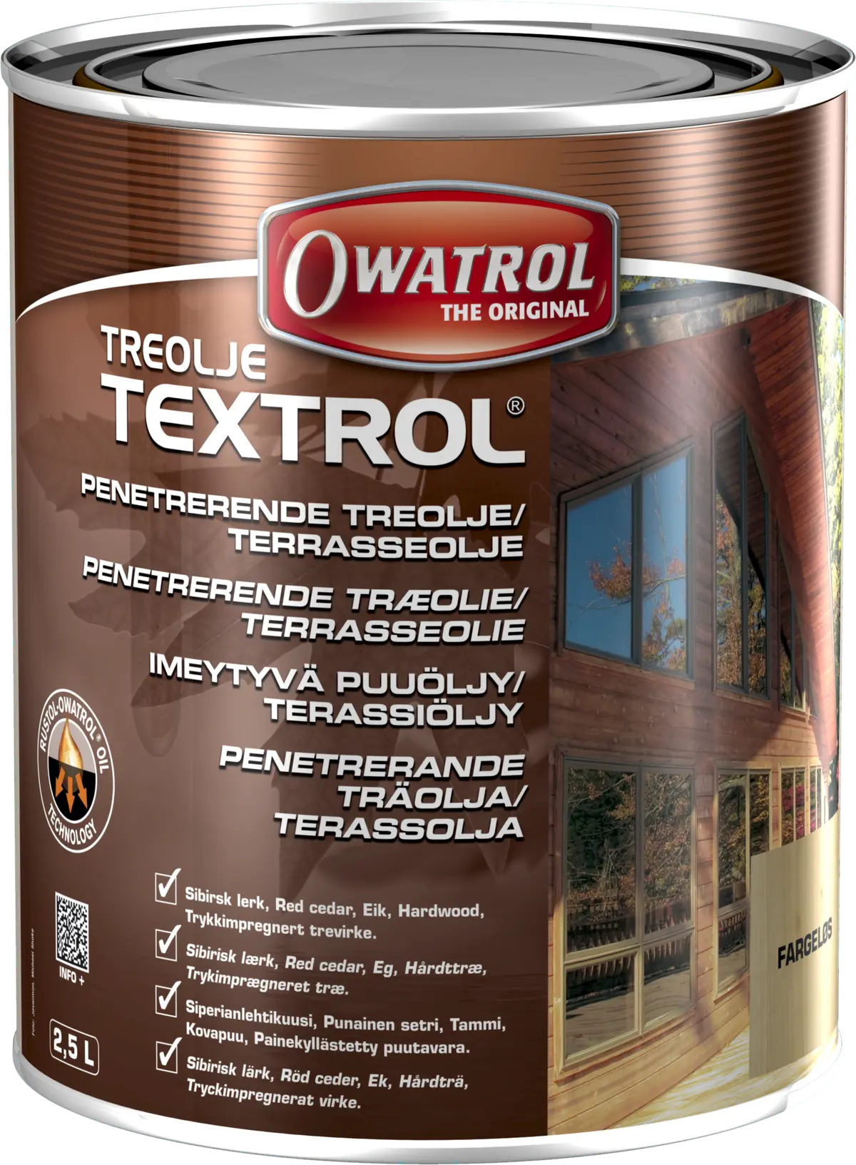 Treolje 2,5l Naturgrå Textrol