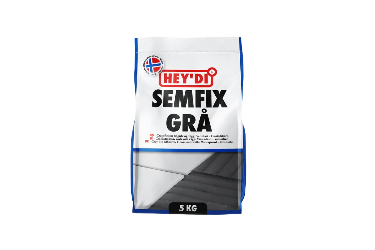 Heydi Semfix Grå 5kg Flislim