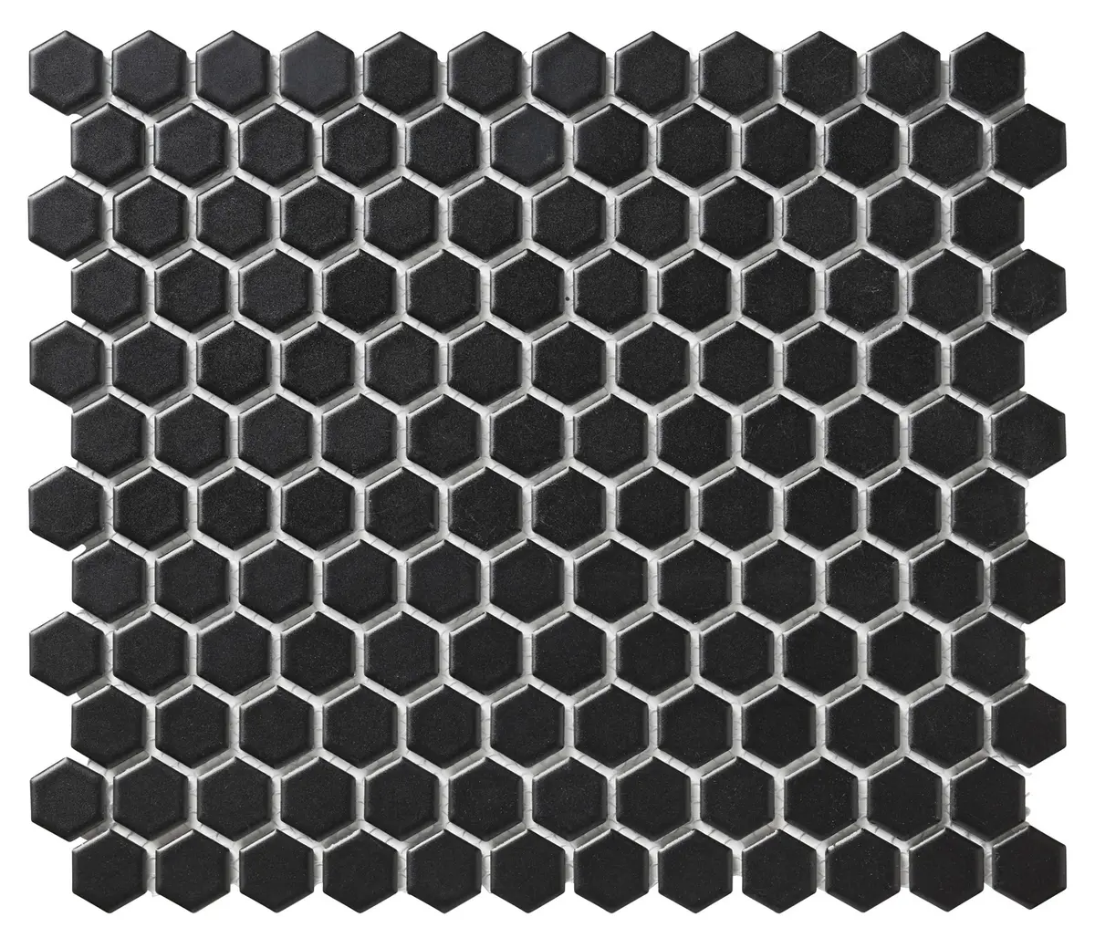 Flis Mosaic Hexagon Black Matt