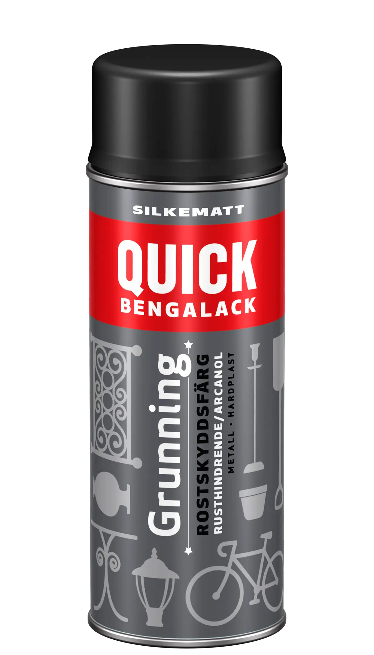 Quick B Grunning Spr Sort Sm 400ml