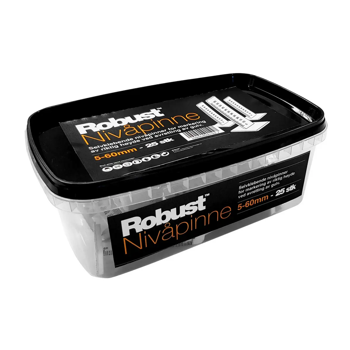Robust Nivåpinne 25 Stk