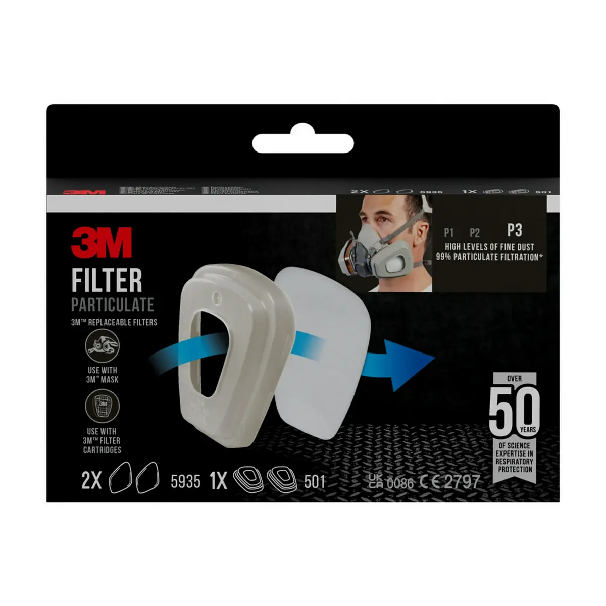 Filter 5935dr P3 2par/holder