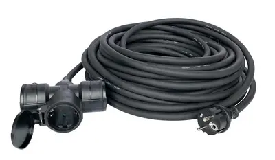 Skjøteledning 3x2,5mm 3-veis 20m