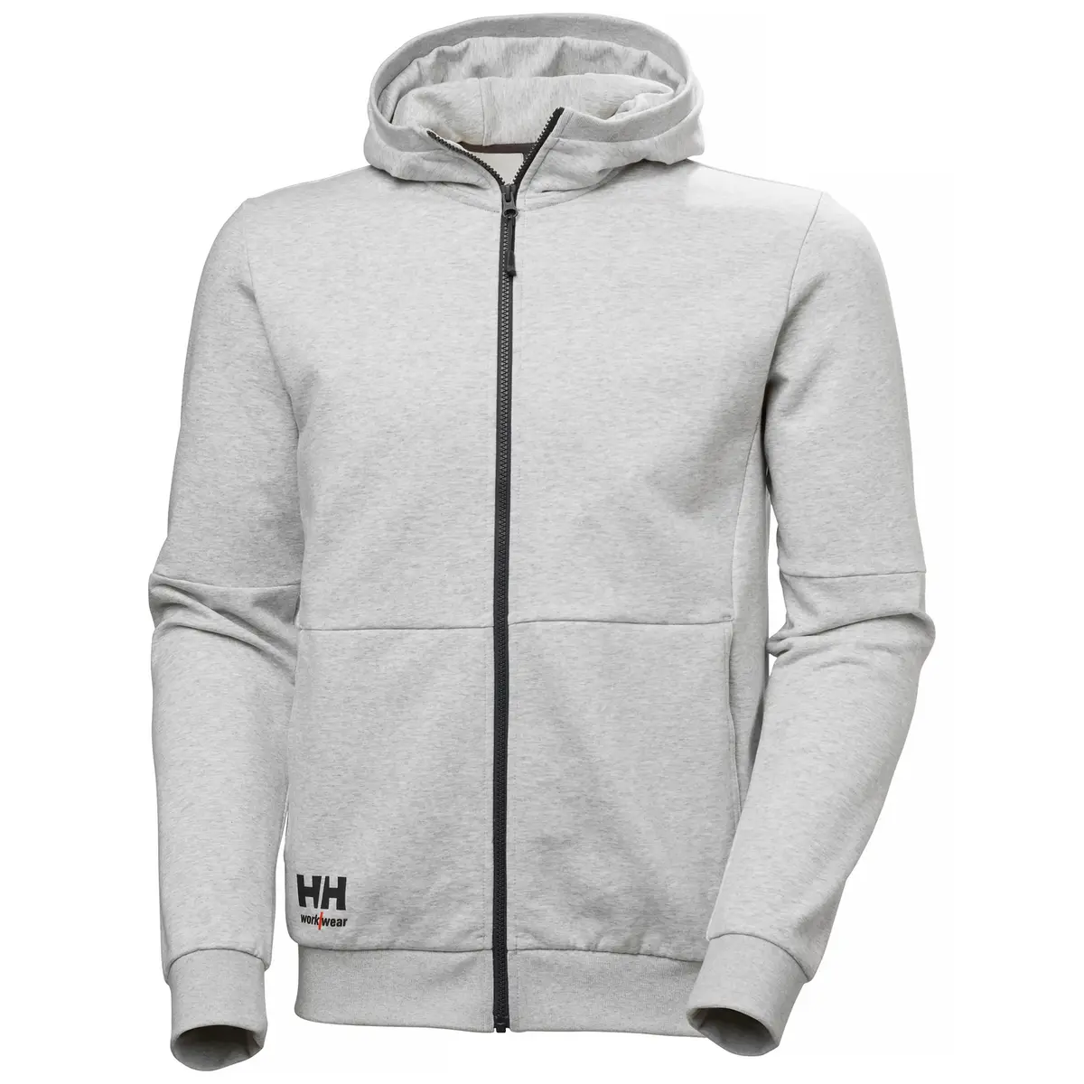 Hettegenser Zip 79345 Gråmelert L