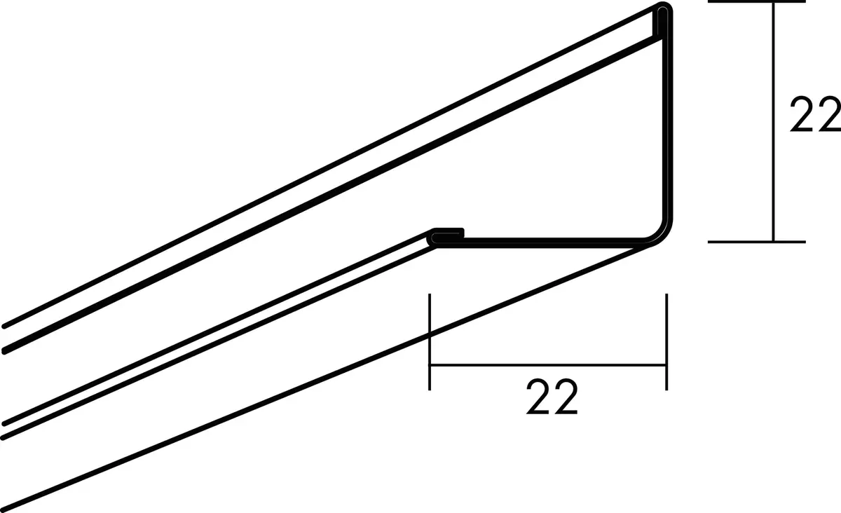 Vegglist Connect 8116 L 3000mm