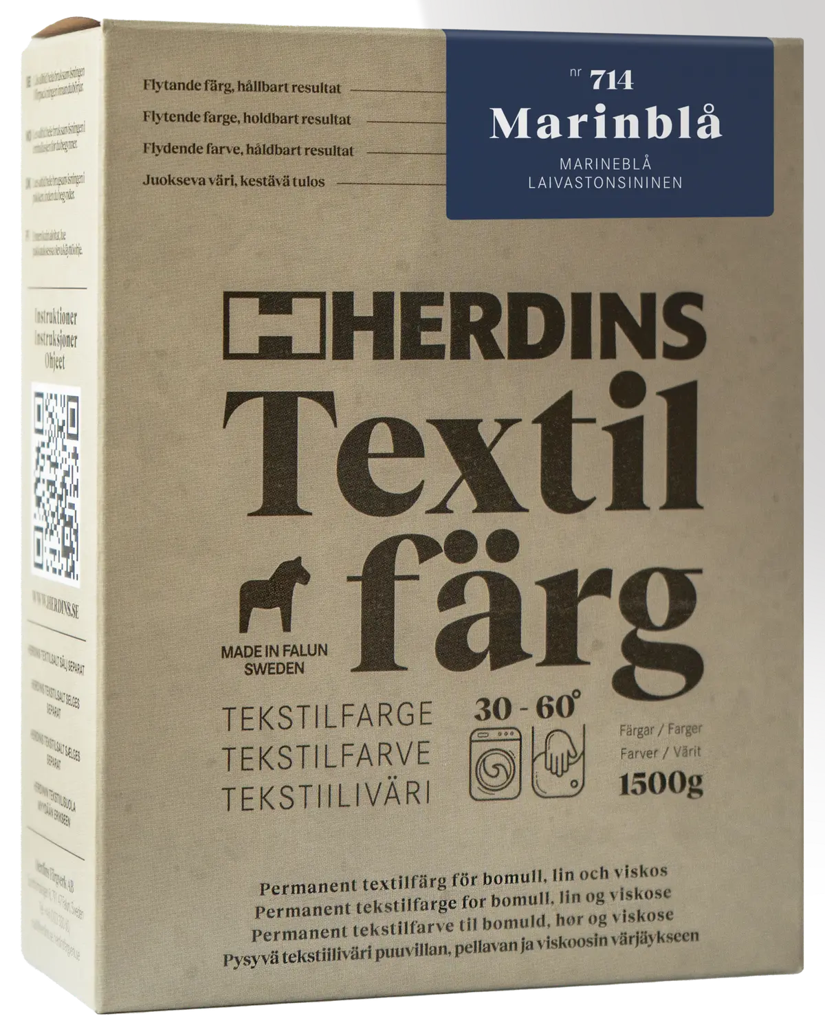 Tekstilfarge 714 Marineblå Herdins