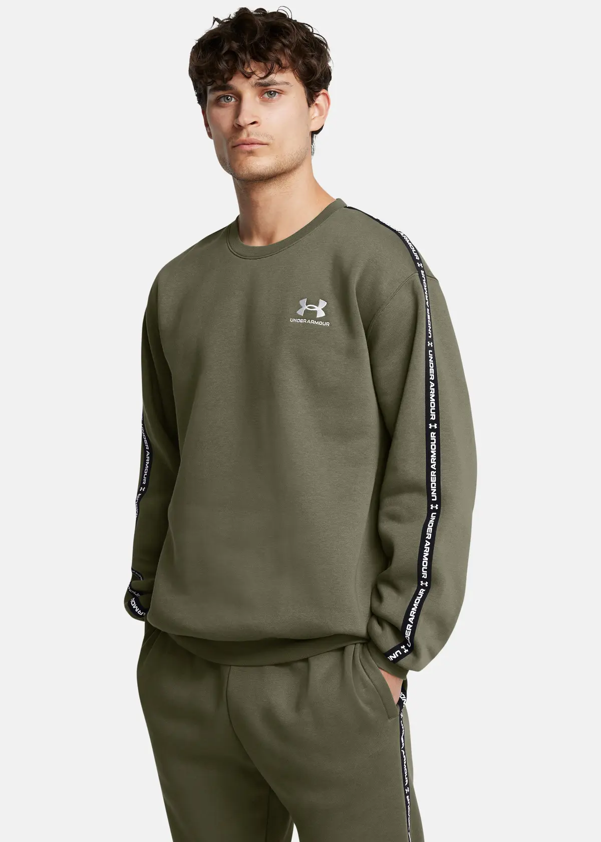 UA Icon Fleece Crew Taping