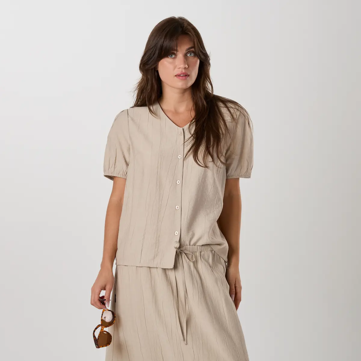 Savannah Crinkle Blouse W
