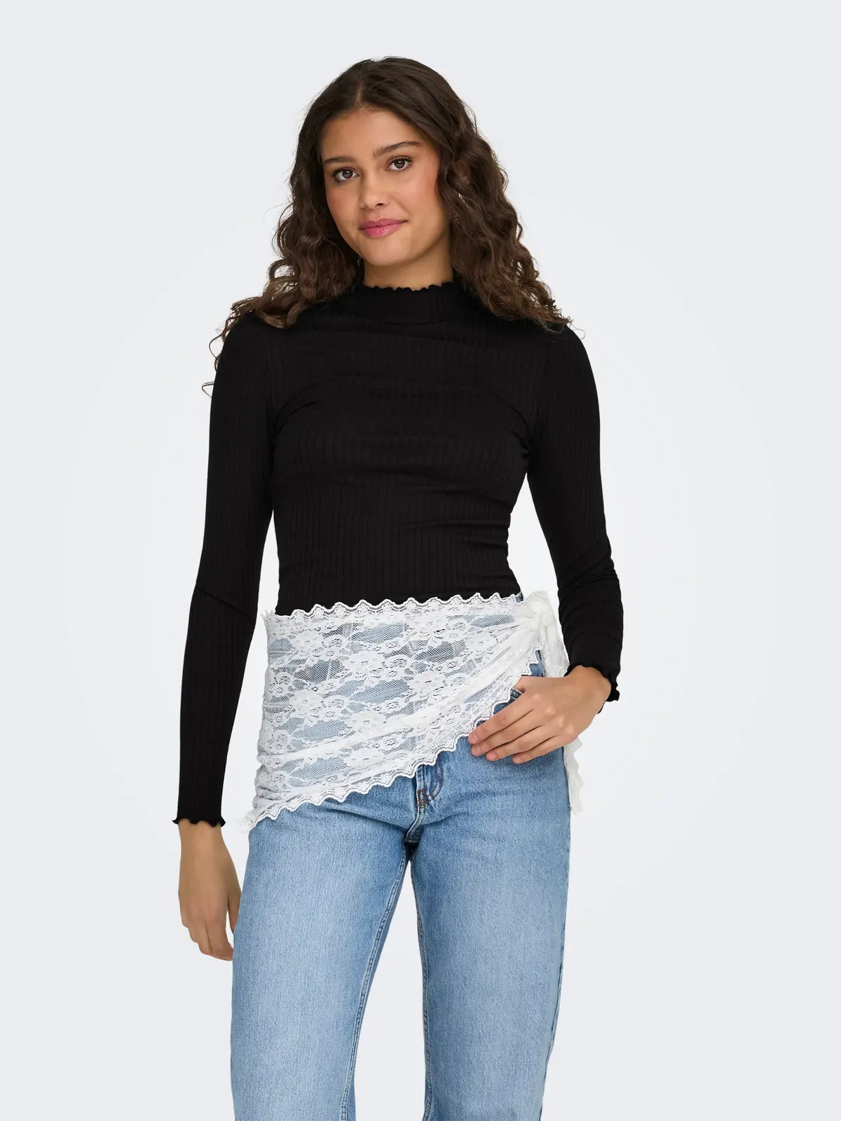 JDYFRANSISKA L/S HI-NCK TOP JR
